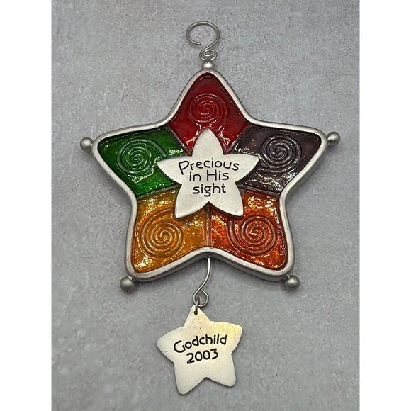 Hallmark Keepsake Ornament Godchild 2003 Star Design Glass & Metal - Picture 4 of 6